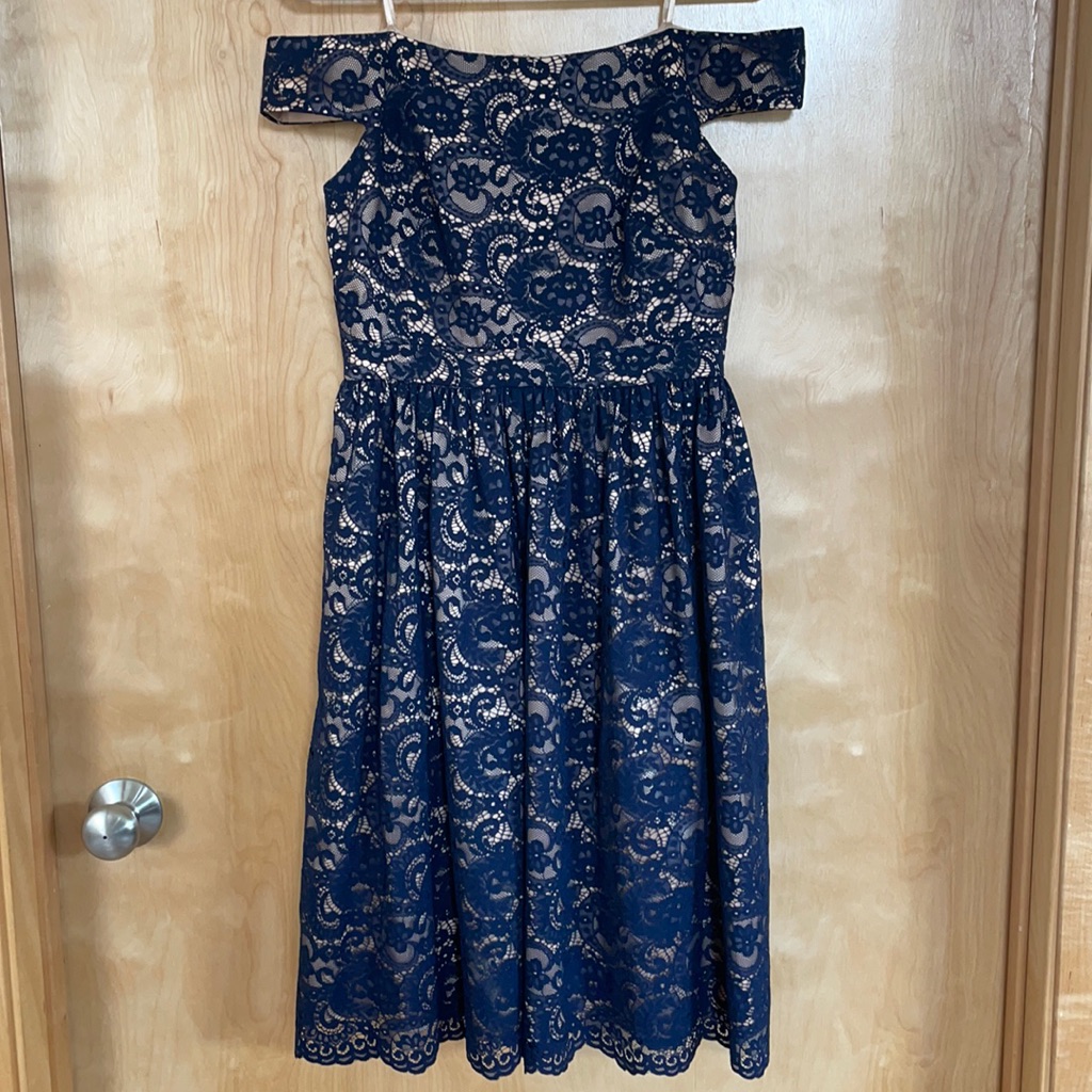 Eliza J Off The Shoulder Midi Dress